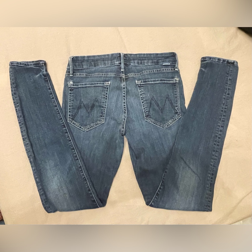 MOTHER Dark Wash Ankle Crop Jeans